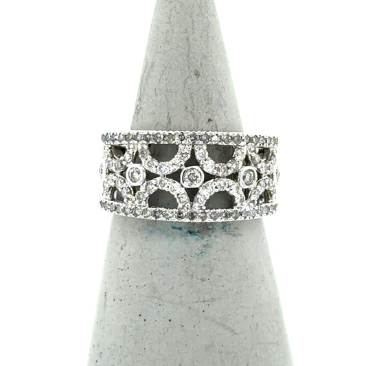 10K White Gold Diamond Band