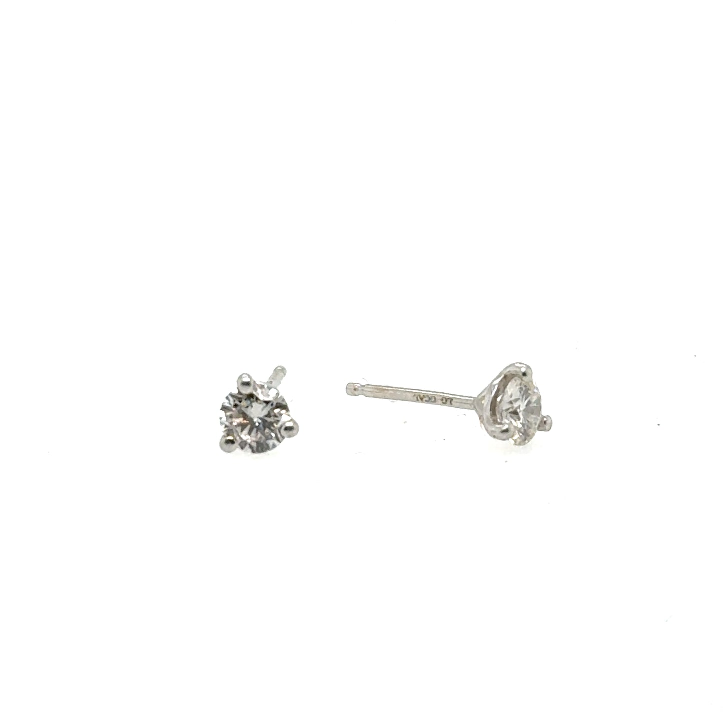 14Kw 0.50ctw Lab-Grown Diamond Stud Earrings