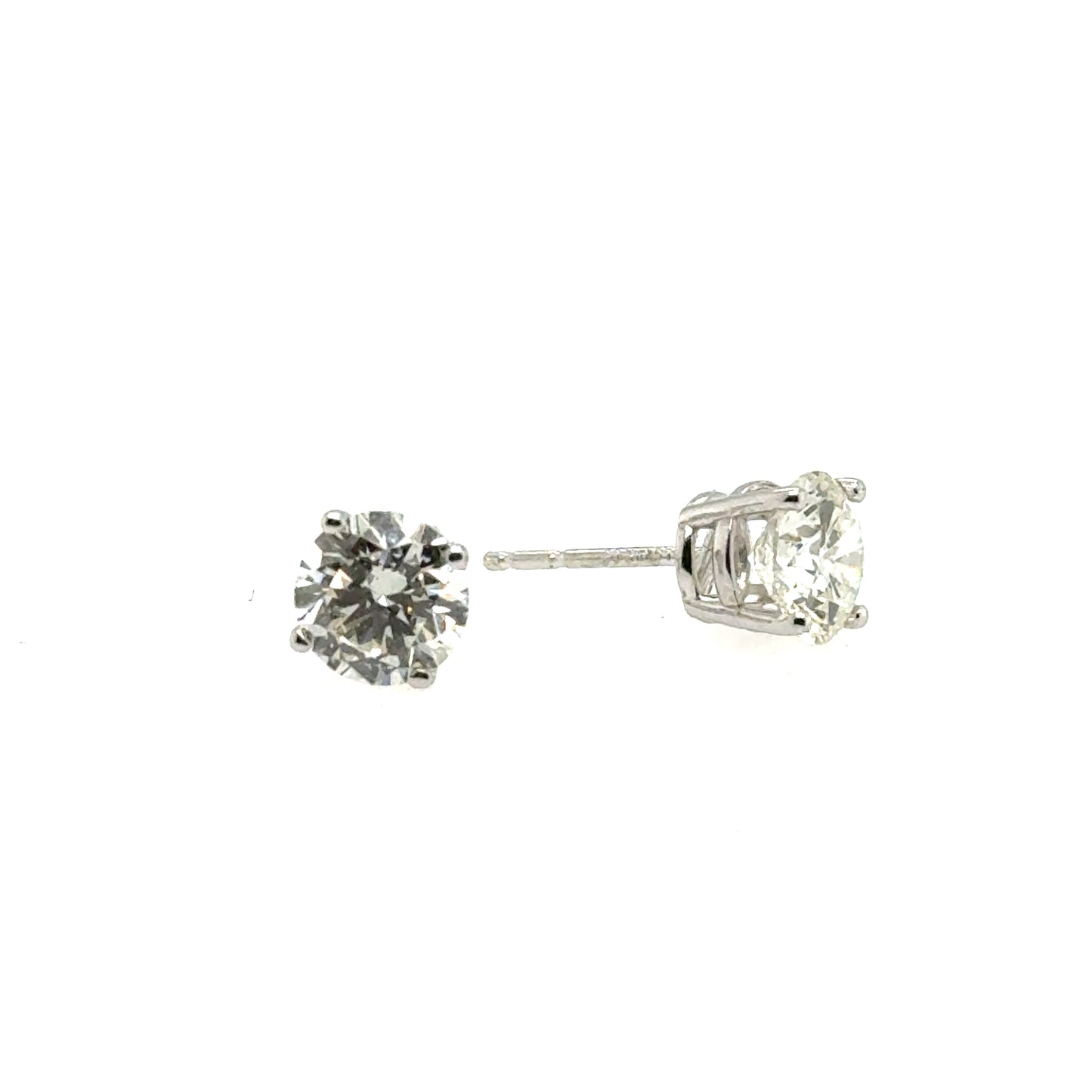 14Kw 2.0ctw Lab-Grown Diamond Stud Earrings