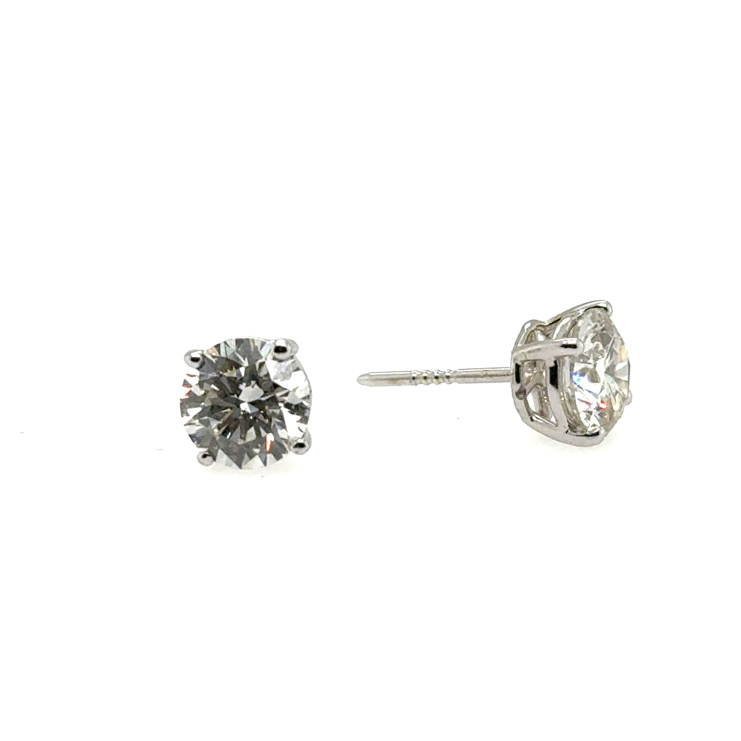 14Kw 2.5ctw Lab-Grown Diamond Stud Earrings