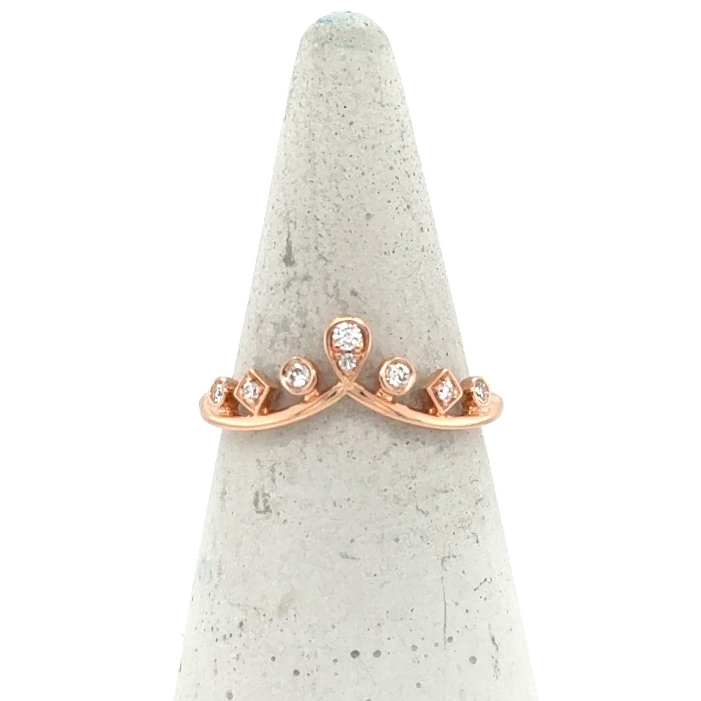 14K Rose Gold Diamond Crown Enhancer Wedding Band