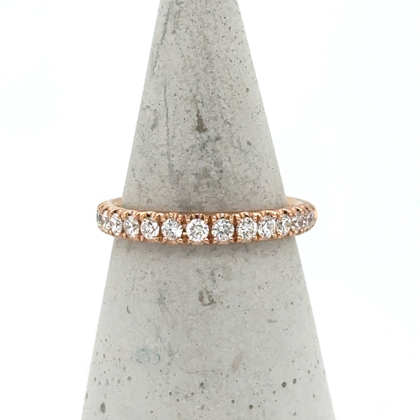 18K Rose Gold Diamond Wedding Band