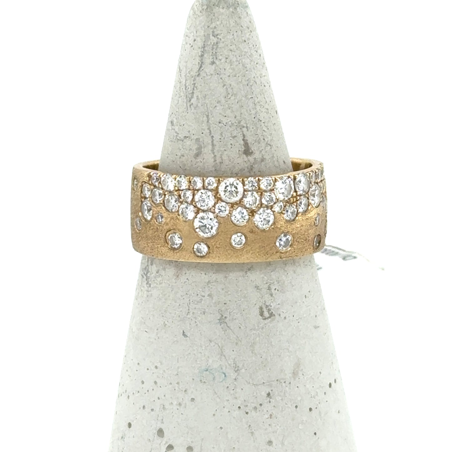 14K Yellow Gold Diamond Confetti Band