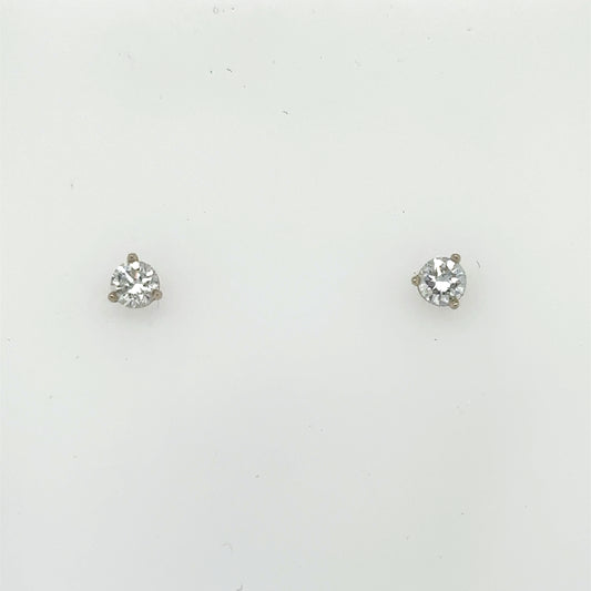 14K White Gold 0.48ctw Lab Grown Diamond Stud Earrings