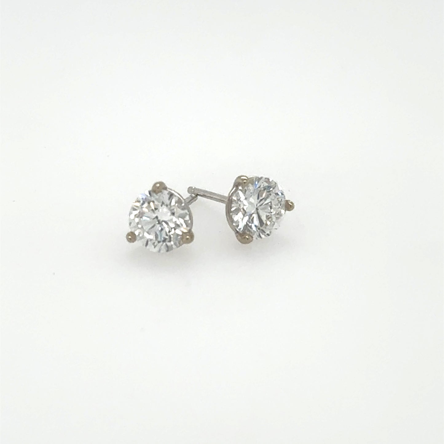 14K White Gold 1.48ctw Lab Grown Diamond Stud Earrings