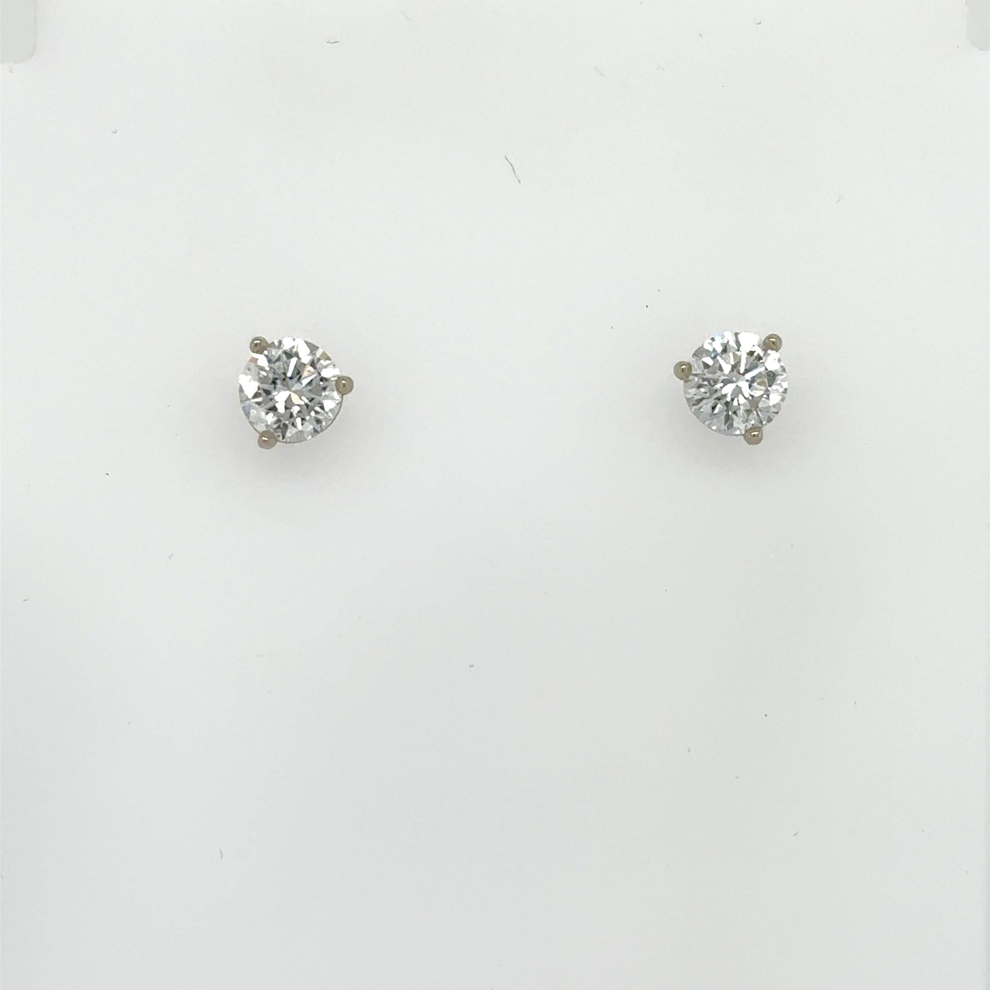 14K White Gold 1.48ctw Lab Grown Diamond Stud Earrings