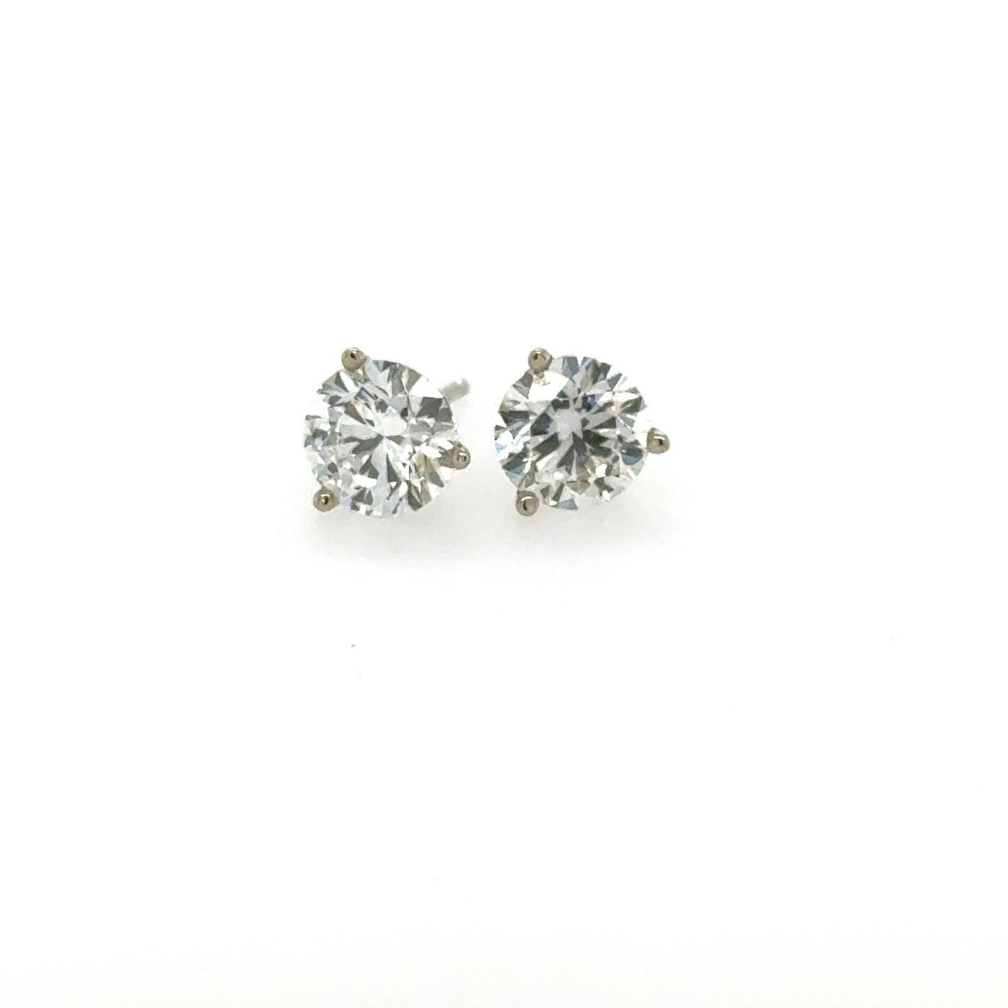 14K White Gold 2.06ctw LabGrown Diamond Stud Earrings