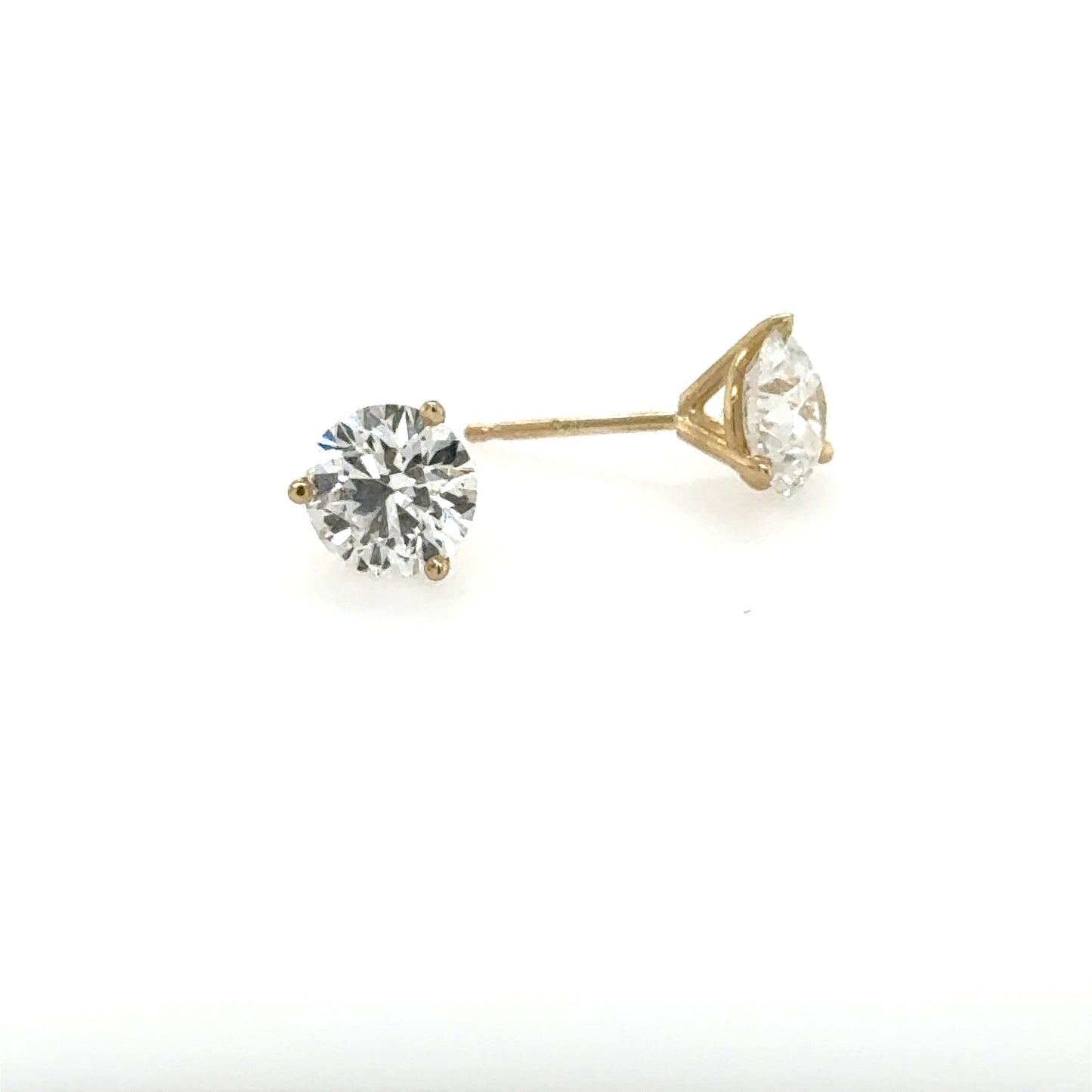 14K Yellow Gold 2.05ctw Lab Grown Diamond Stud Earrings