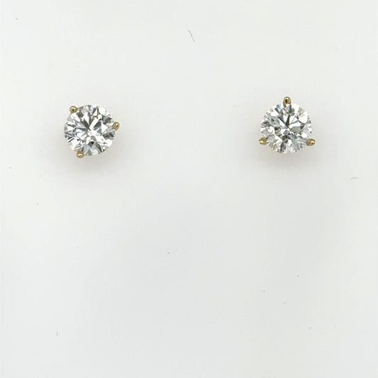 14K Yellow Gold 2.05ctw Lab Grown Diamond Stud Earrings