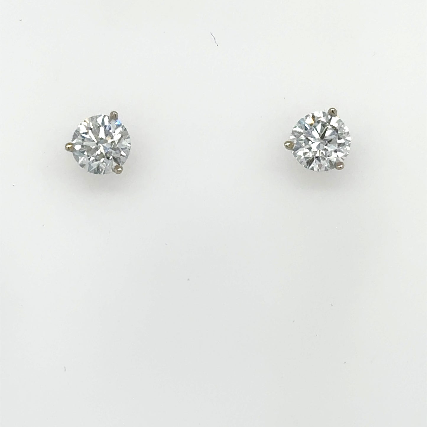 14K White Gold 2.47ctw Lab Grown Diamond Stud Earrings