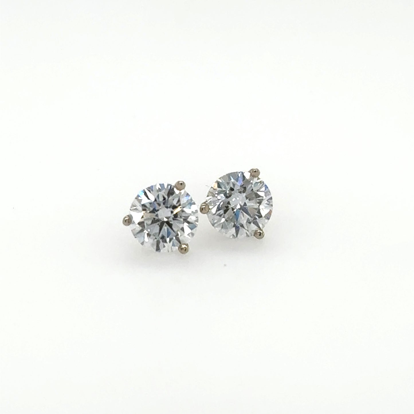 14K White Gold 2.47ctw Lab Grown Diamond Stud Earrings