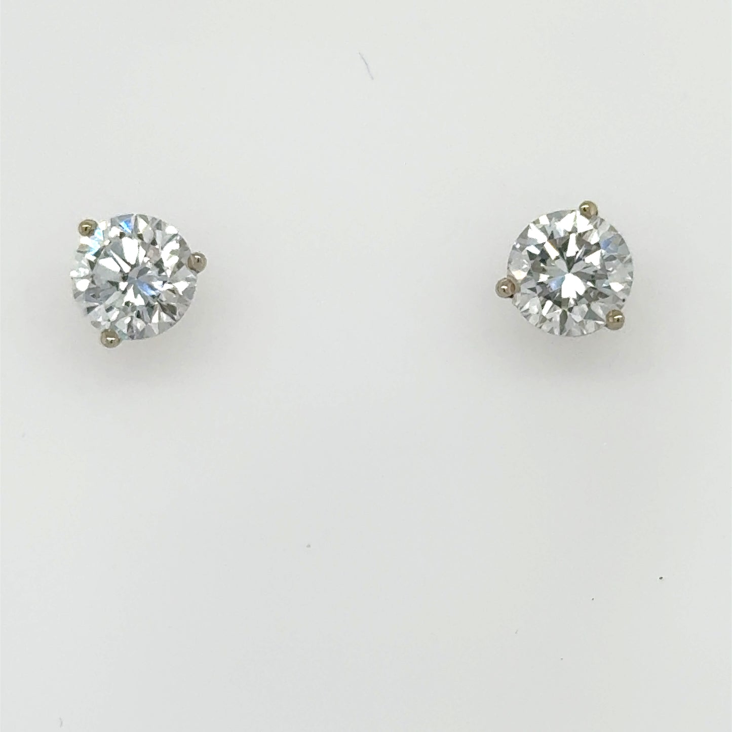 14K White Gold 3.03ctw Lab Grown Diamond Stud Earrings