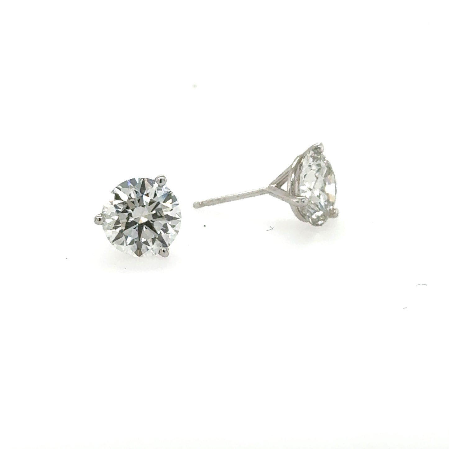 14K White Gold 4.02ctw LabGrown Diamond Stud Earrings