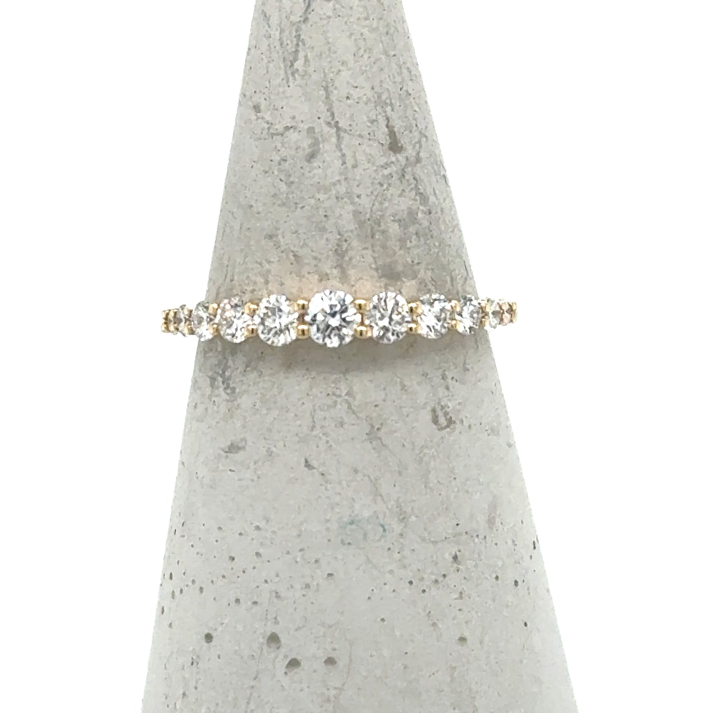 14K Yellow Gold Graduated Diamond Band