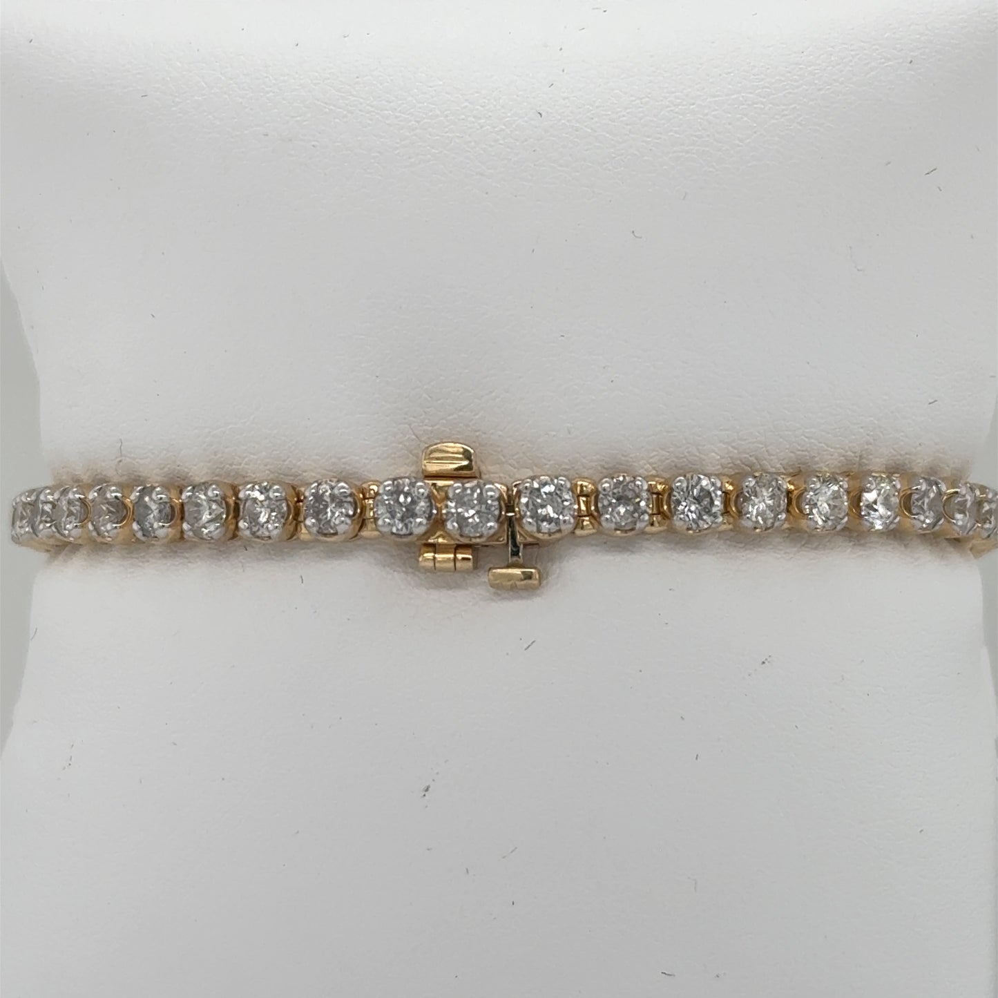 14K Yellow Gold 6.0ctw Diamond Tennis Bracelet