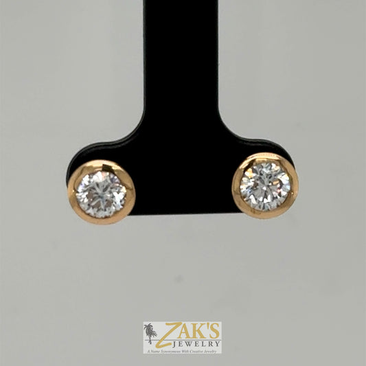 14K Yellow Gold 1.25ct Lab Grown Diamond Stud Earrings