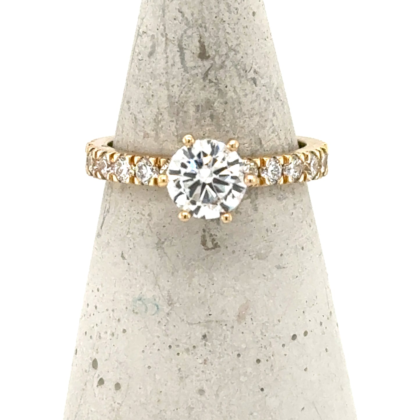 14K Yellow Gold Lab-Grown Diamond Engagement Ring