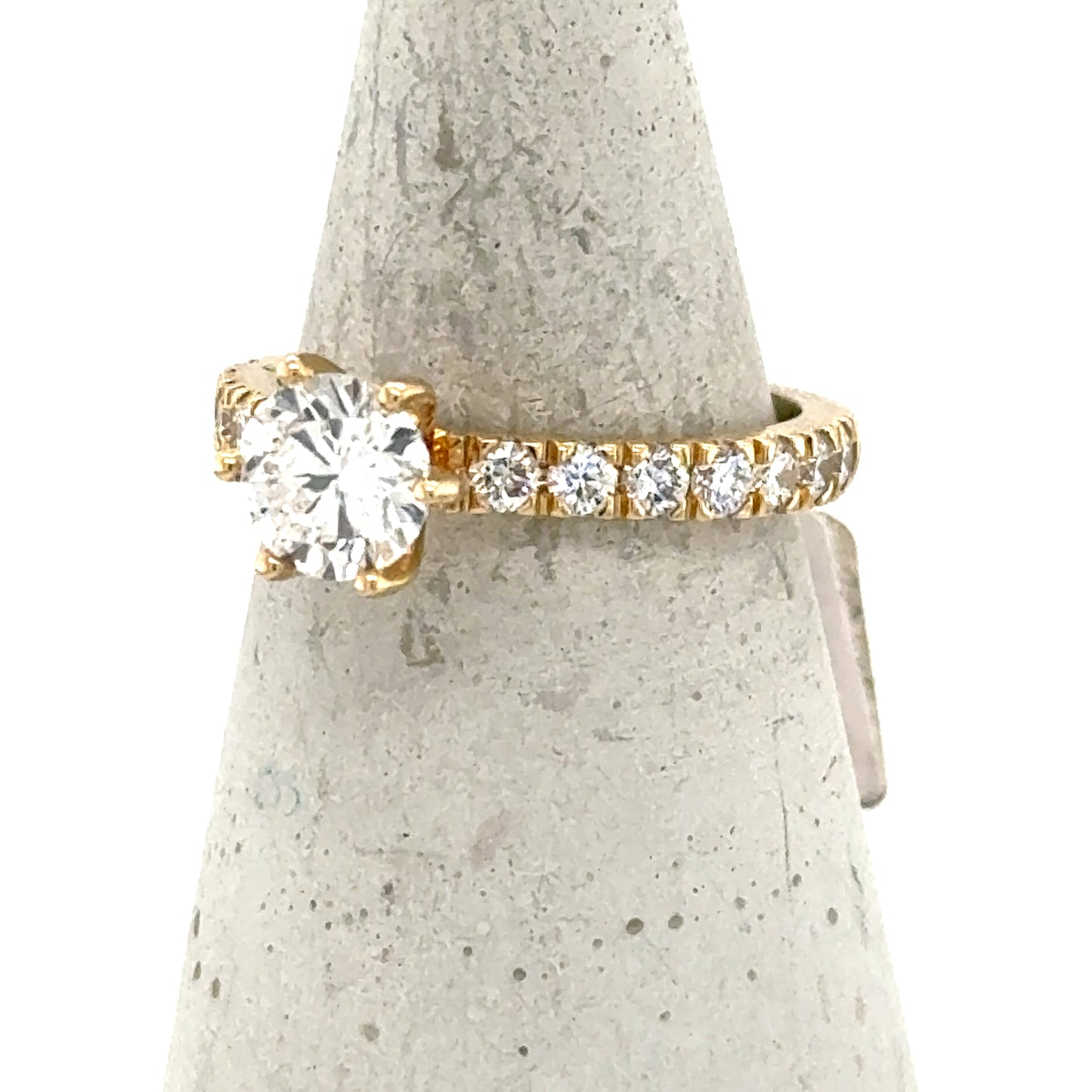 14K Yellow Gold Lab-Grown Diamond Engagement Ring