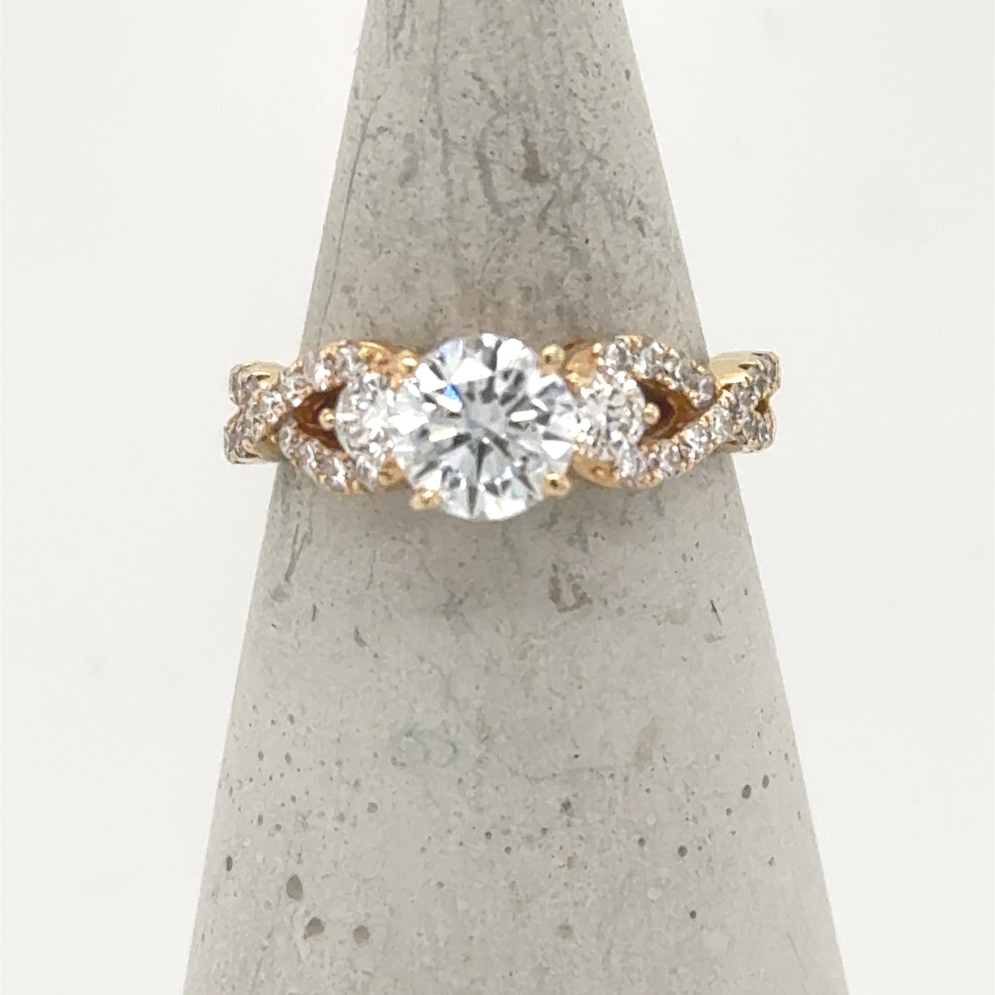 14K Yellow Gold 2.0ctw Lab-Grown Diamond Engagement Ring