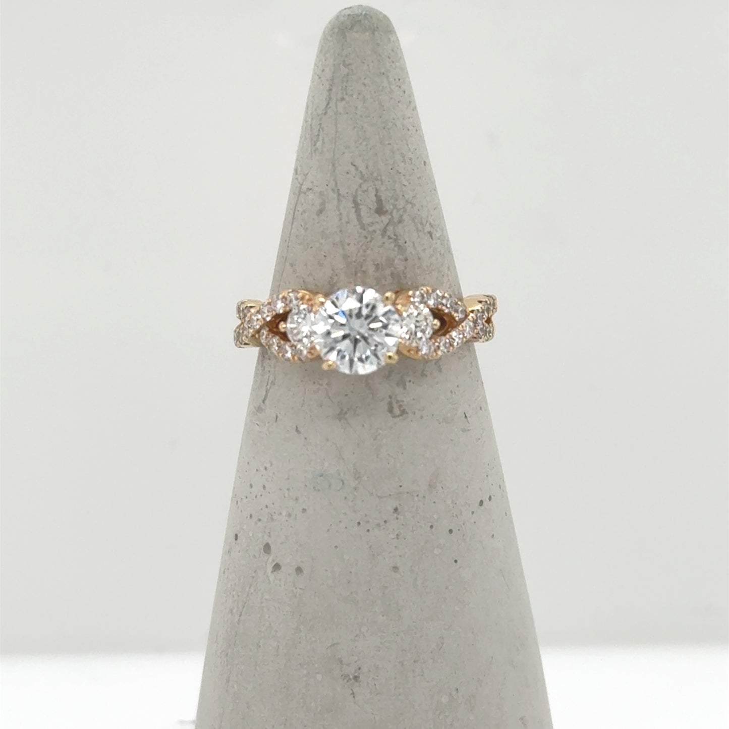 14K Yellow Gold 2.0ctw Lab-Grown Diamond Engagement Ring