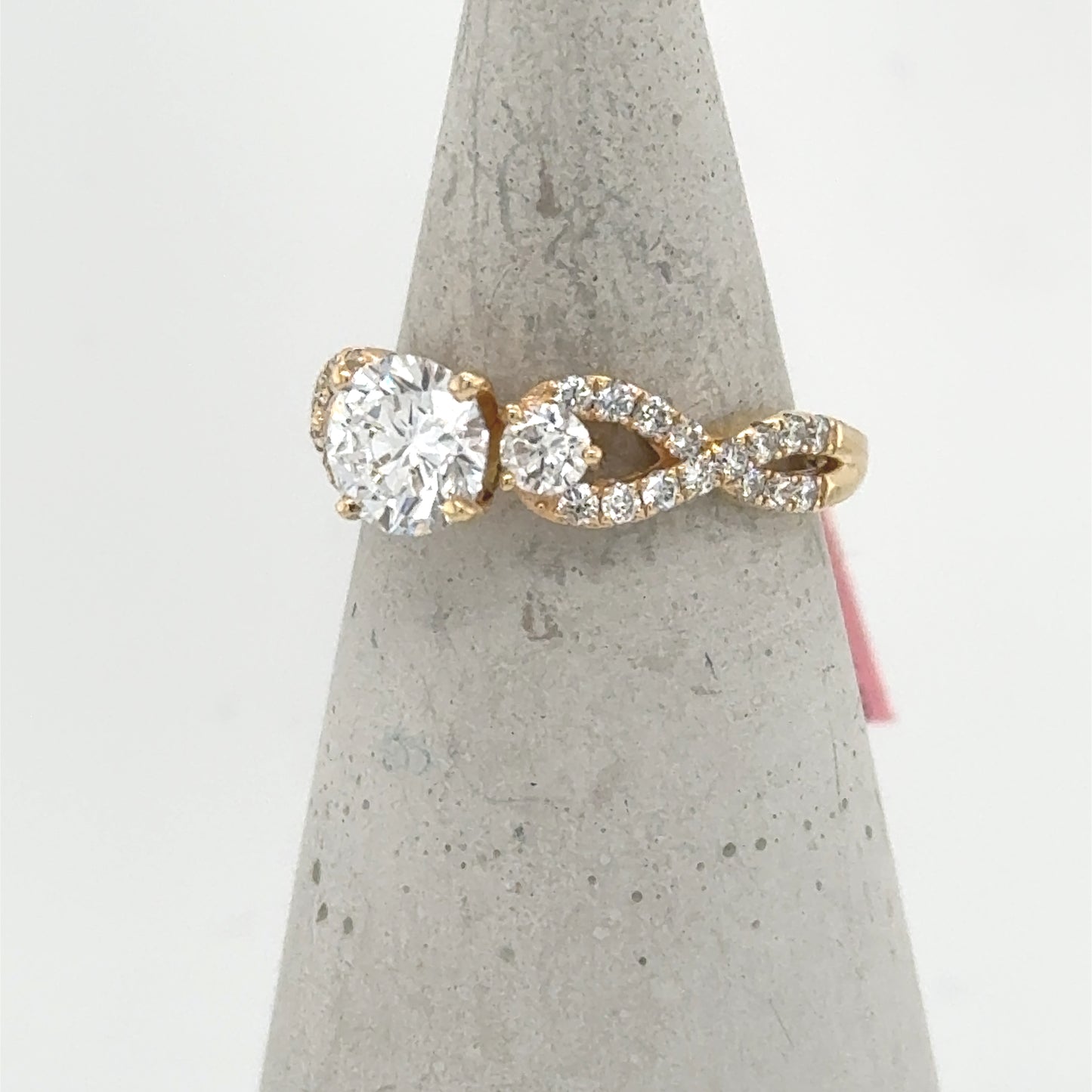 14K Yellow Gold 2.0ctw Lab-Grown Diamond Engagement Ring