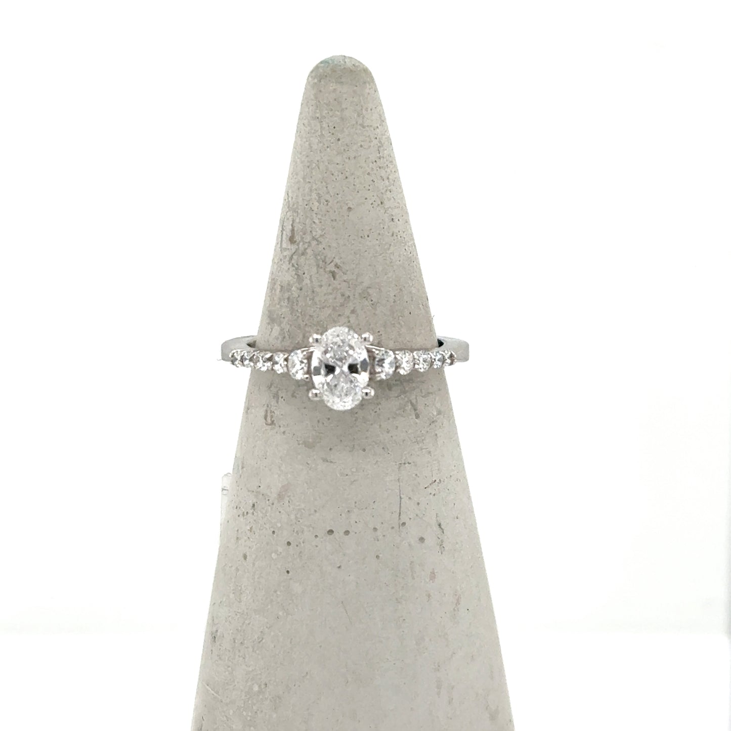 14K White Gold 1.0ctw Lab-Grown Diamond Engagement Ring