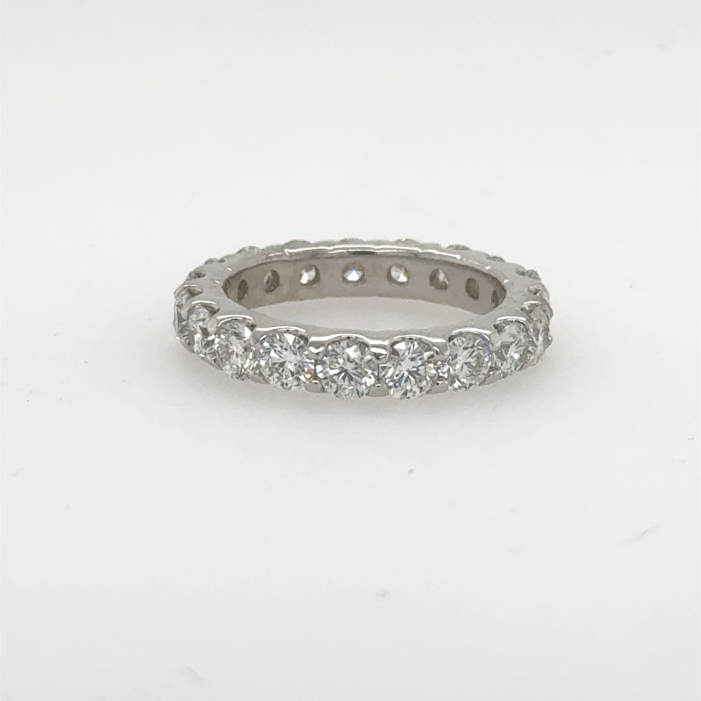 14K White Gold Lab-Grown Diamond Eternity Band 3.0ctw