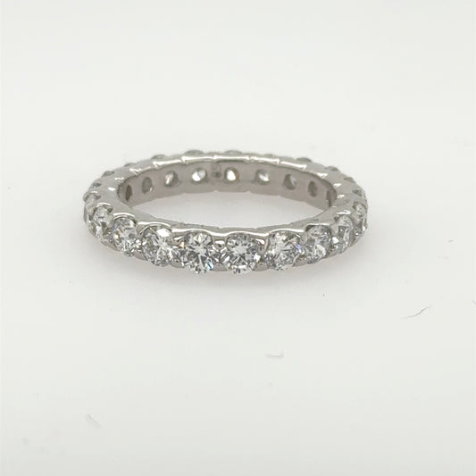 14K White Gold 2.0ctw Lab-Grown Diamond Eternity Band