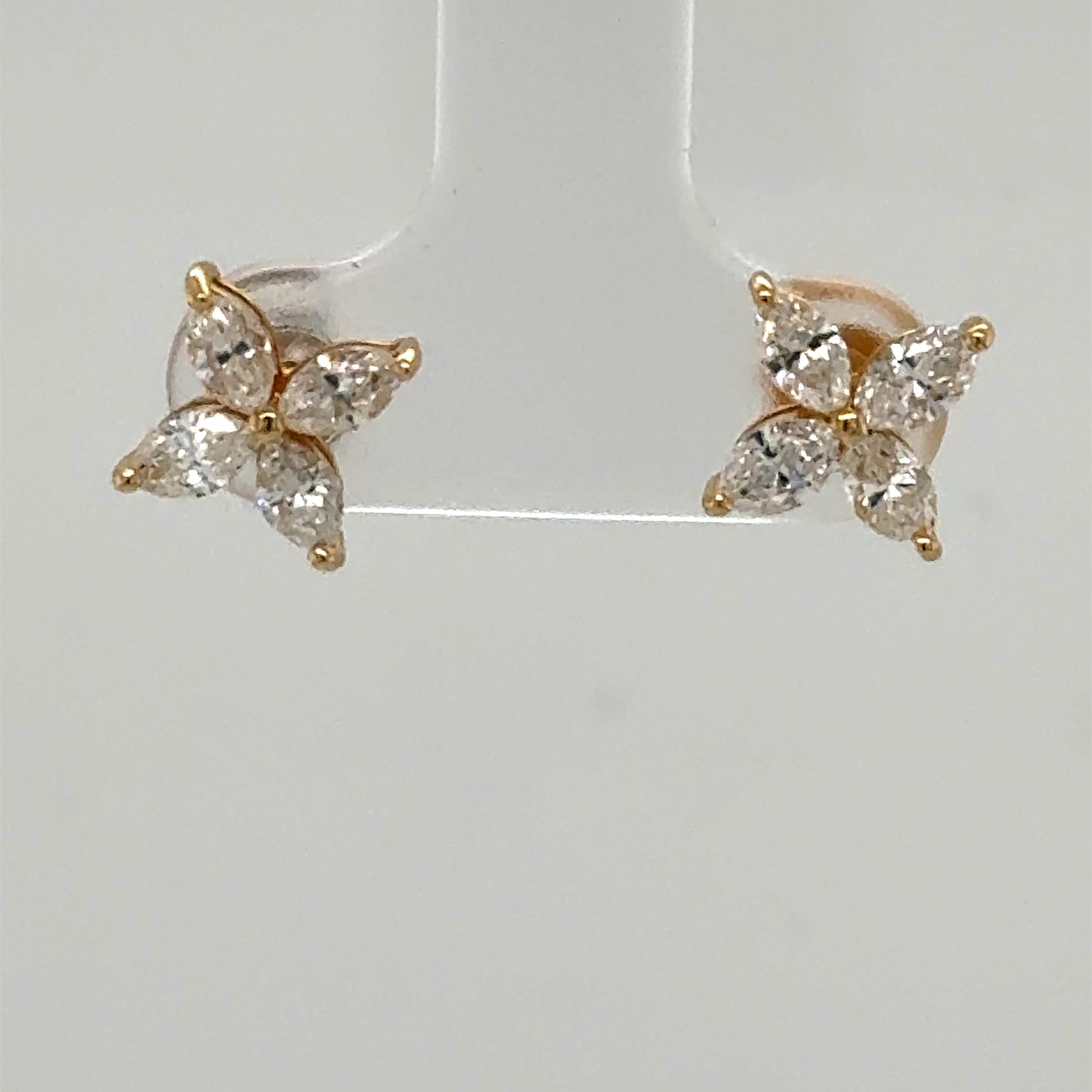 14K White Gold LabGrown Marquis Earrings