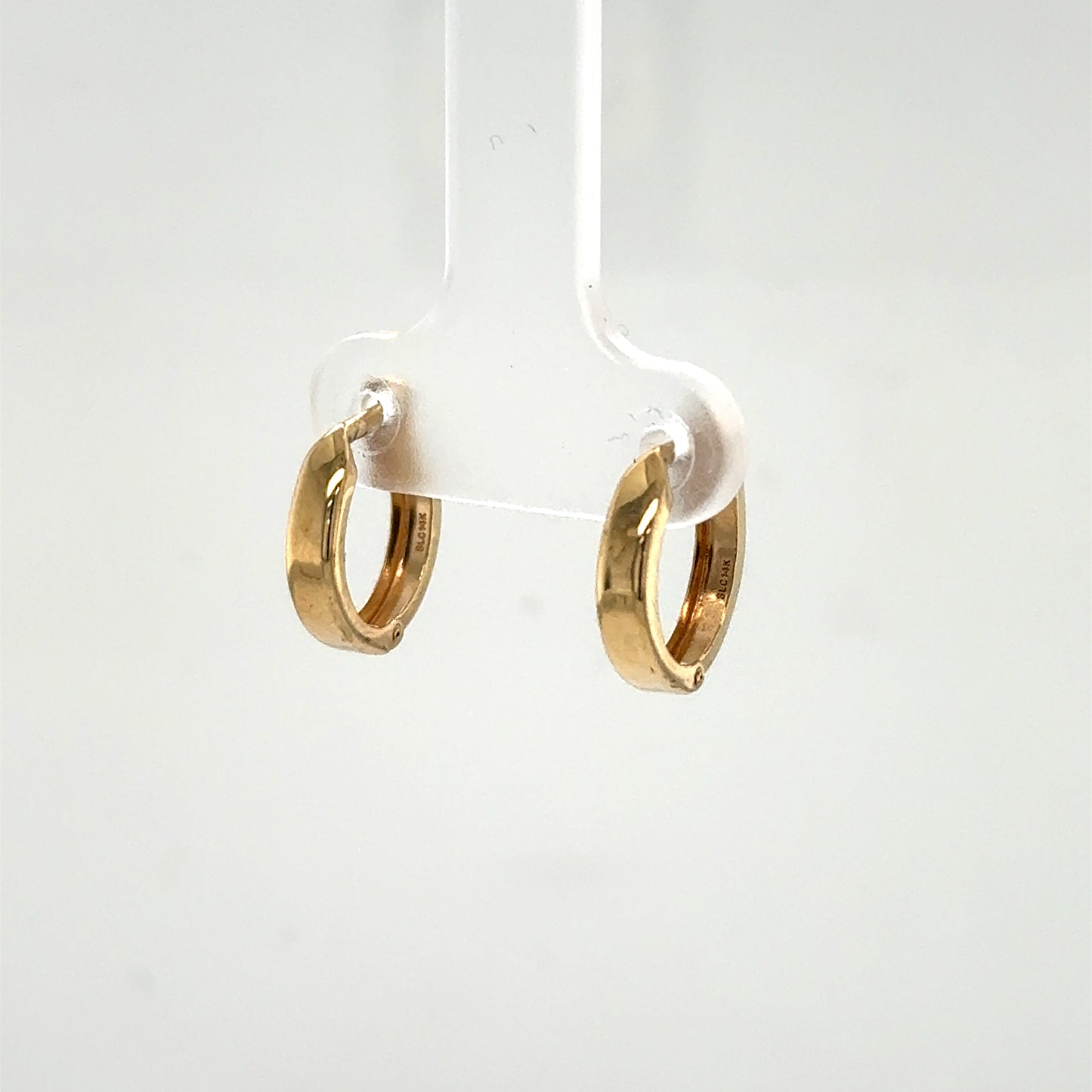 14K Yellow Gold Small Huggie Hoop Earrings