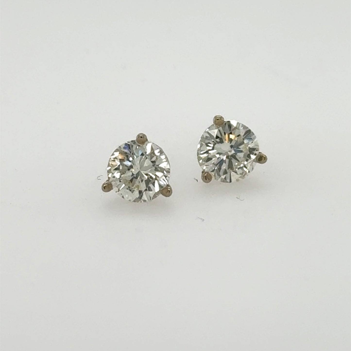 14K White Gold 1.34ctw Diamond Stud Earrings