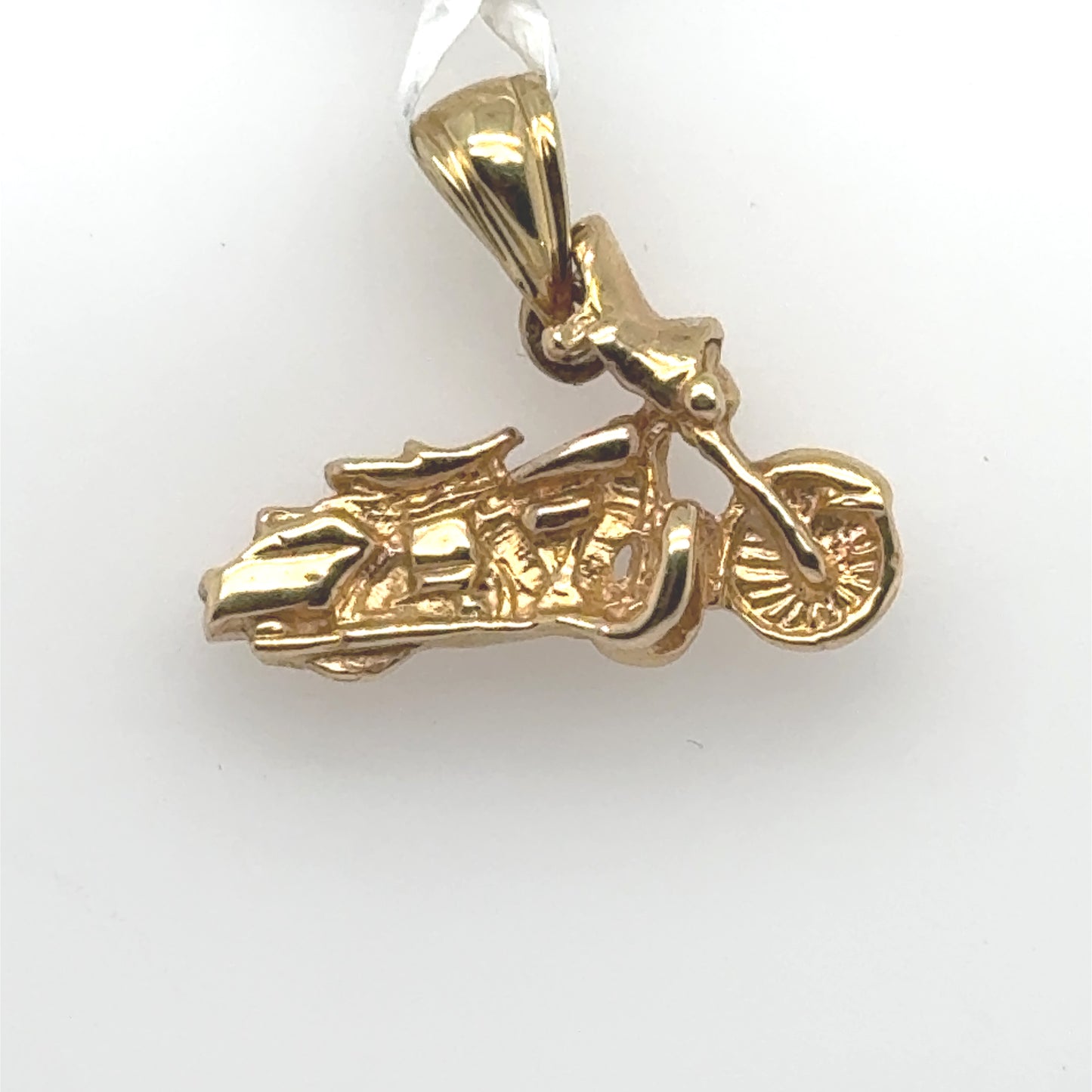 14K Yellow Gold Motorcycle Charm