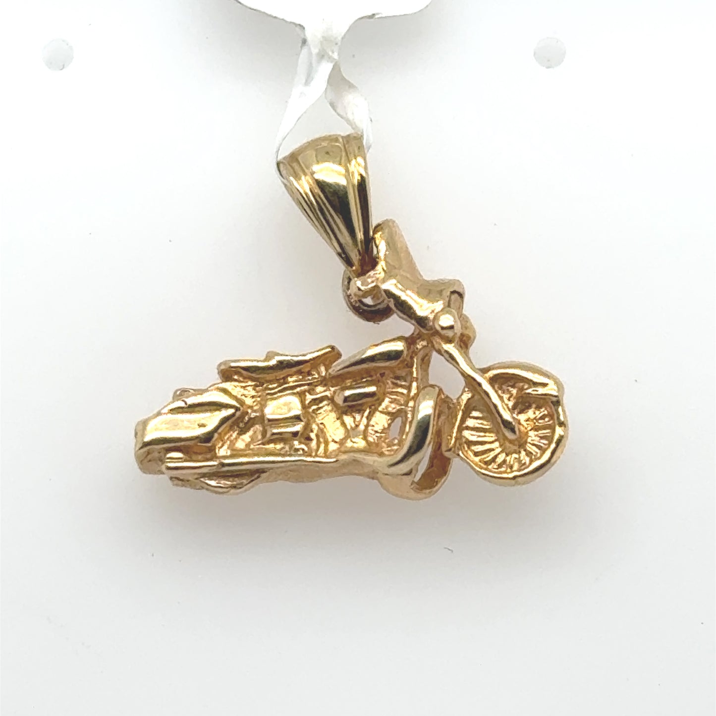 14K Yellow Gold Motorcycle Charm