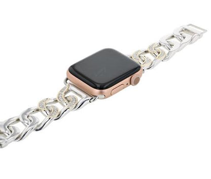 Sterling Silver & 14K Gold Diamond Apple Watch Band - 0.61ctw