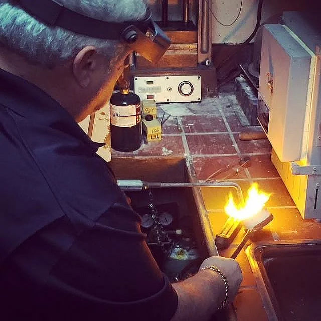 Jewelry craftsman at work